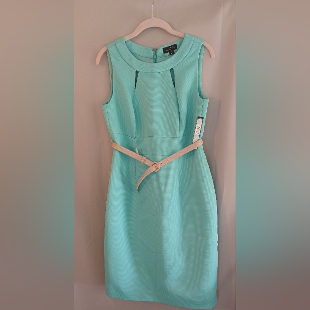 Aqua Teal Color 'Tahari' "Arthur S. Levine" Career Dress- Womans Size 8 NWT